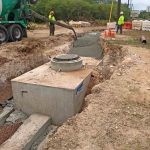 20190830-Installing-manhole-for-UG-12kV-distribution-line-on-Coral-Sea-Rd